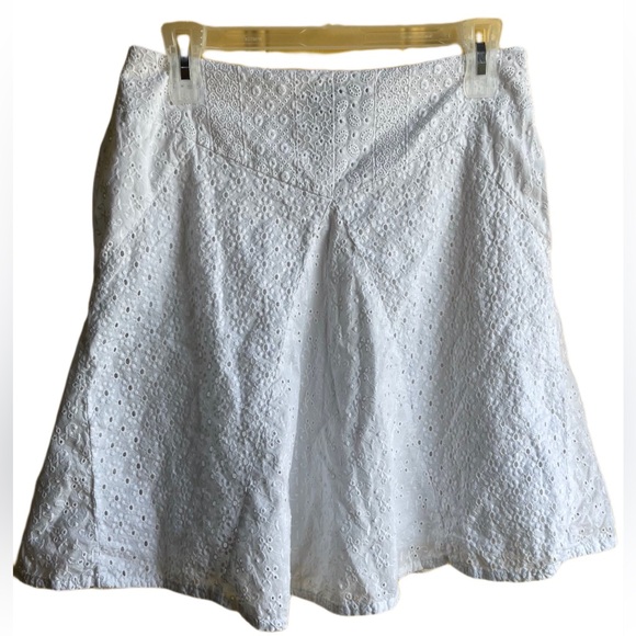 Ralph Lauren Petite White Cotton Summer Skirt -Size 4P - Picture 1 of 15